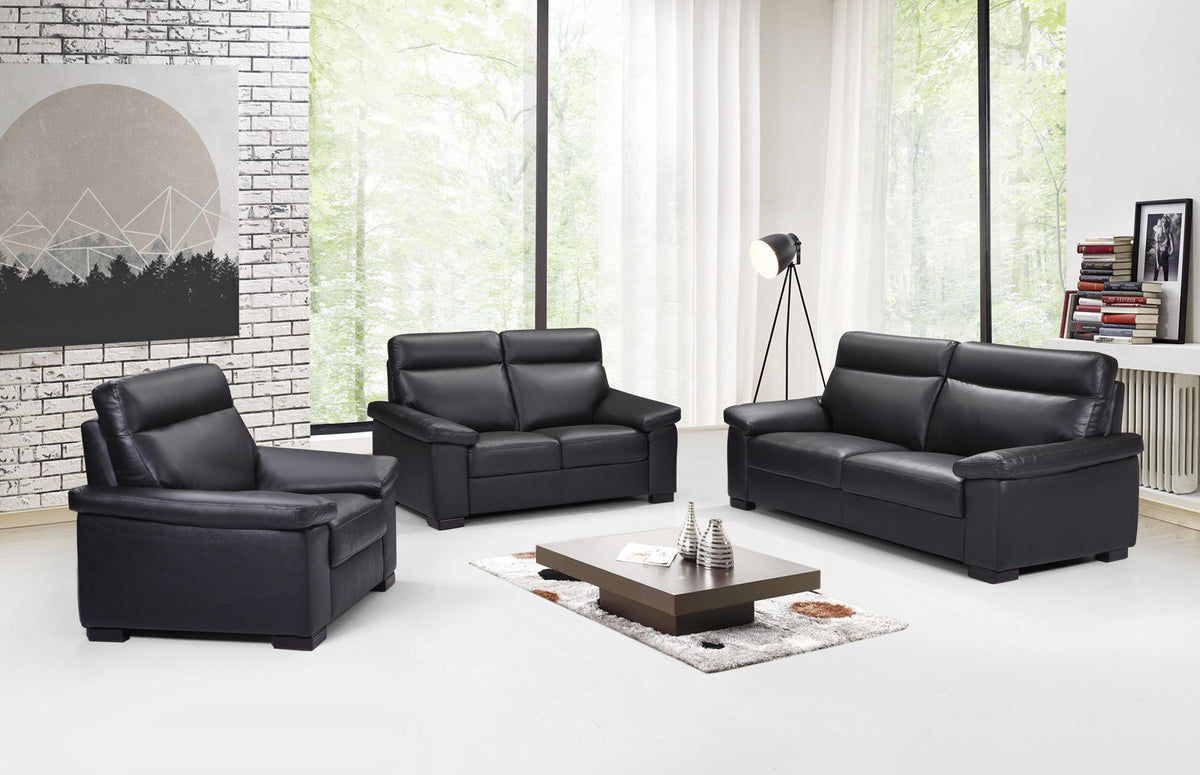 GENUINE LEATHER SOFA 3pcs set