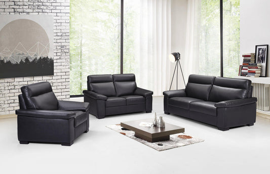GENUINE LEATHER SOFA 3pcs set